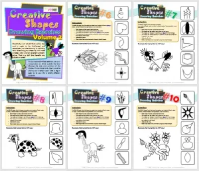 Creative Shapes Drawing Exercises Volume 2