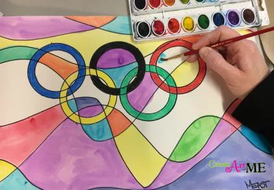 Olympic Rings Abstract Art Project