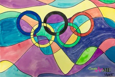 Olympic Rings Abstract Art Project 