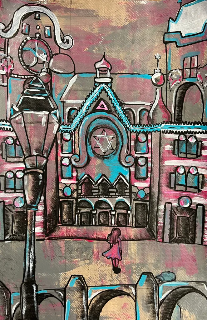 abstract architecture painting