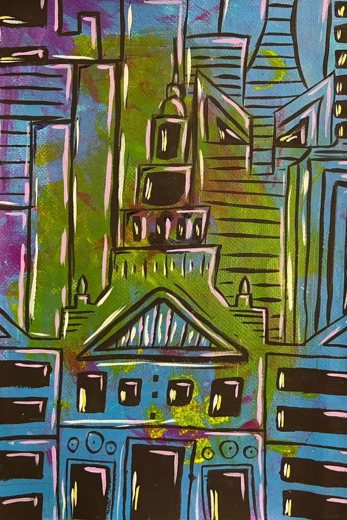 abstract architecture painting