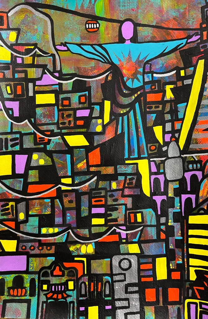 abstract architecture painting