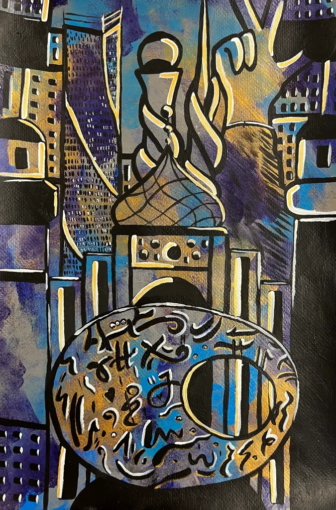 abstract architecture painting