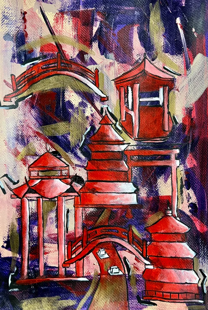 abstract architecture painting