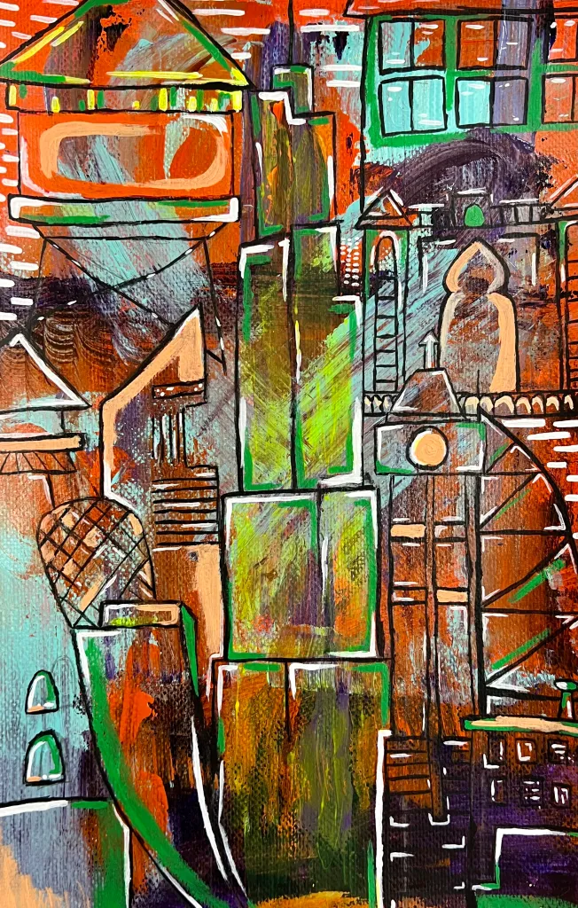 abstract architecture painting