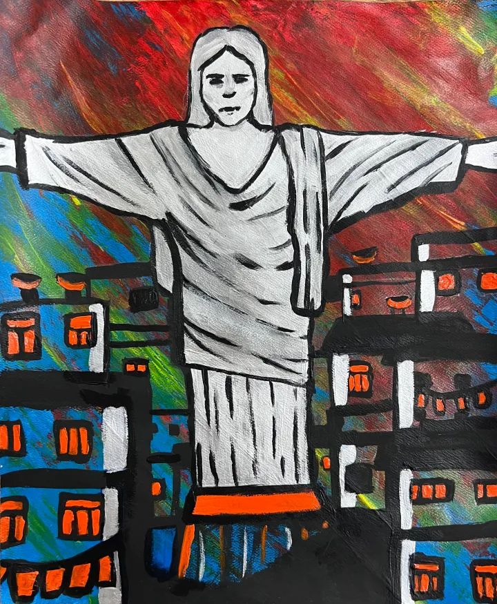 abstract architecture painting