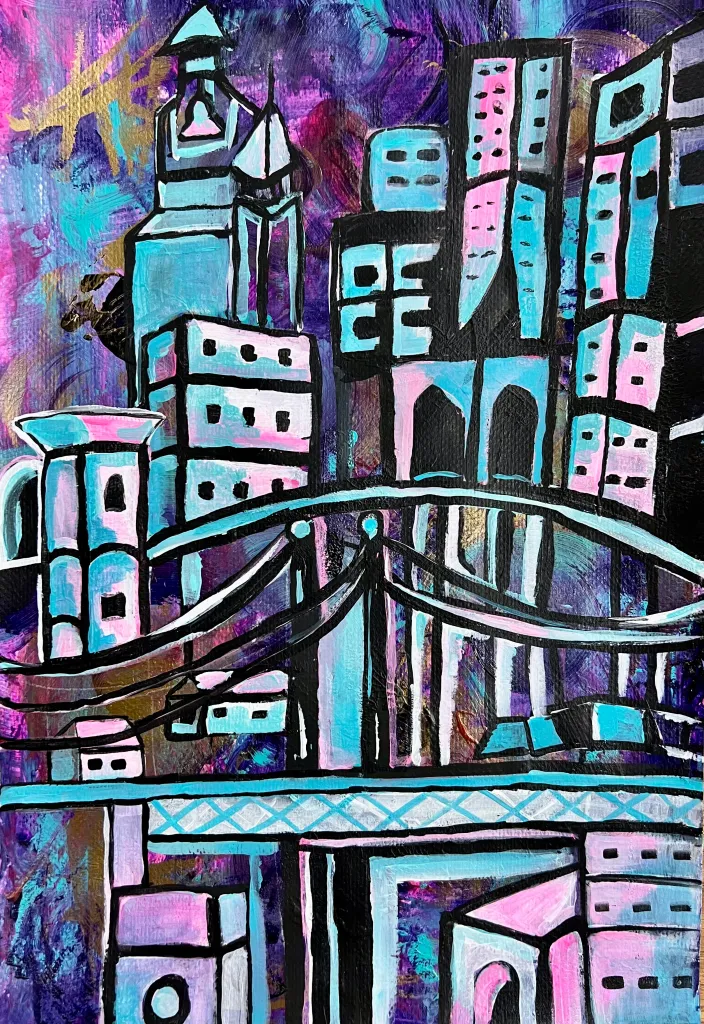 abstract architecture painting