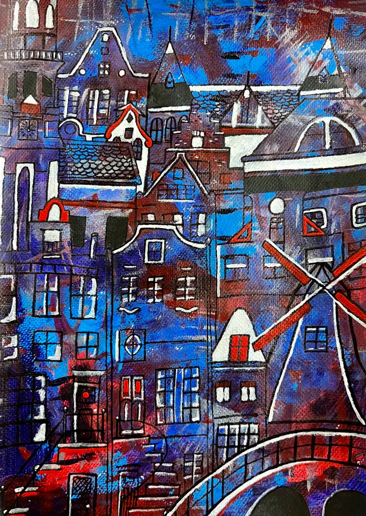 abstract architecture painting
