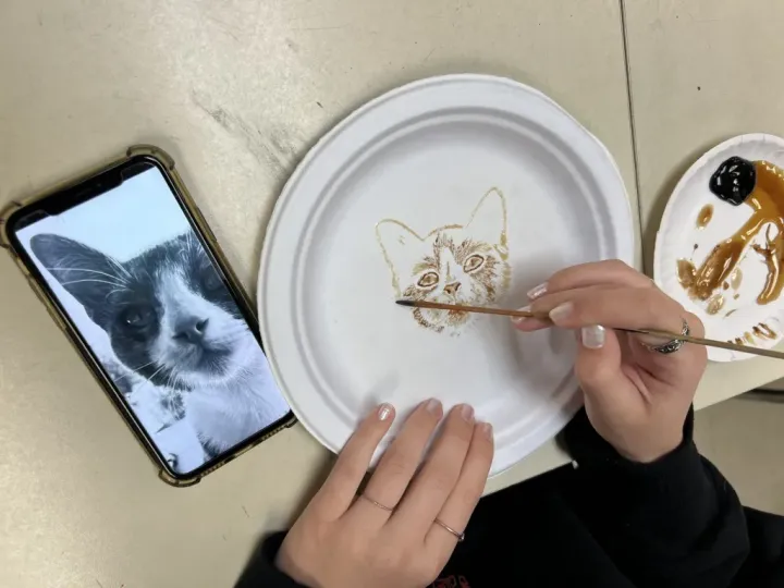 Vik Muniz Inspired Chocolate Syrup Paintings