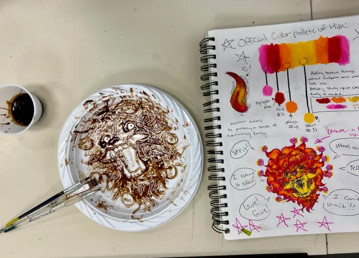 Vik Muniz Inspired Chocolate Syrup Paintings