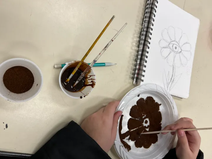 Vik Muniz Inspired Chocolate Syrup Paintings
