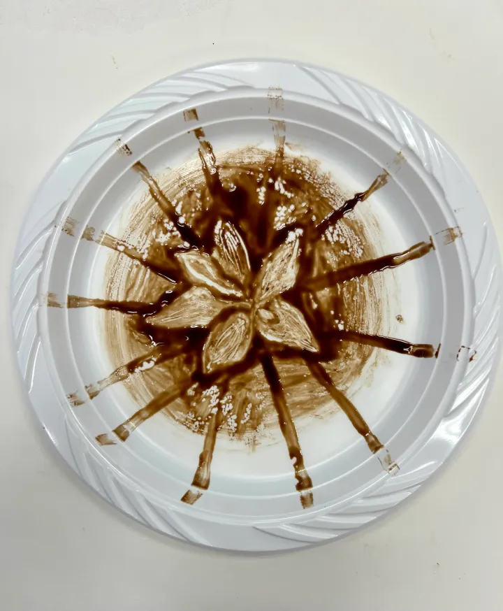 Vik Muniz inspired chocolate syrup paintings