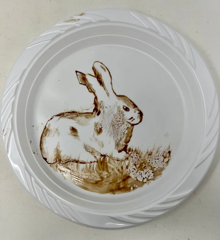 Vik Muniz inspired chocolate syrup paintings
