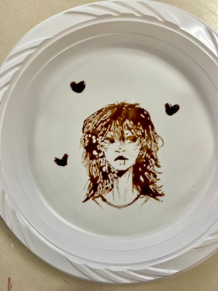 Vik Muniz inspired chocolate syrup paintings