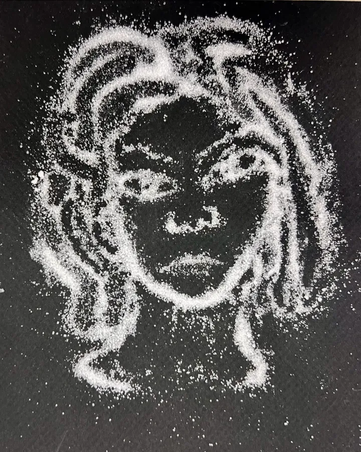 Vik Muniz inspired chocolate syrup paintings