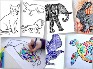 animals collage