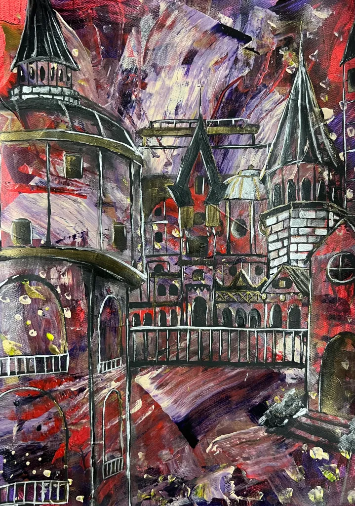 abstract architecture painting