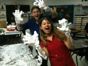 Shaving Cream Table Fun Scupture