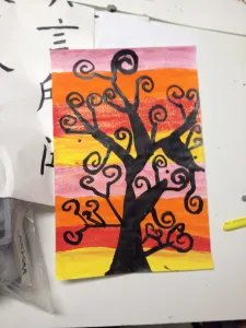 Klimt Swirly Trees