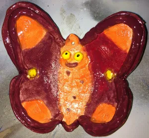 Ceramic clay Butterfly Bowls Glazed