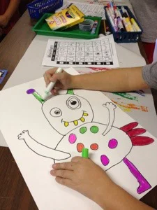 Roll a Monsters Dice Game Drawing