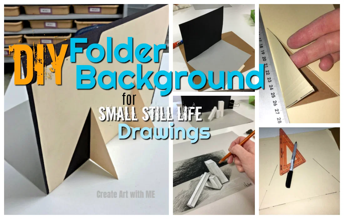 Featured: Easy DIY Folder Background for Small Still Life Drawings