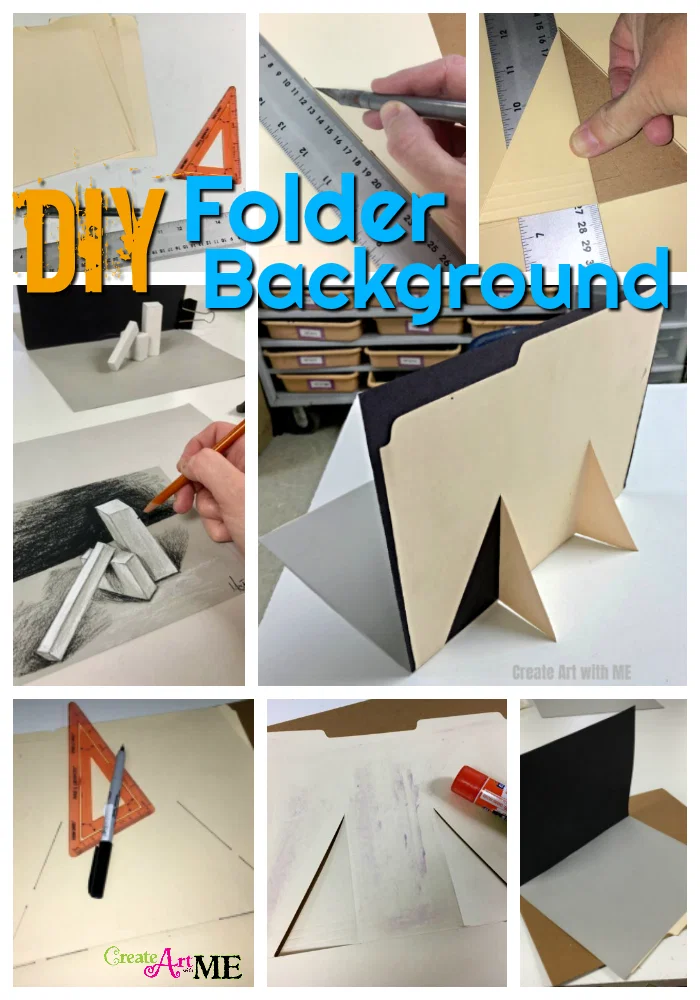 DIY Folder Background for Small Still Life Drawings