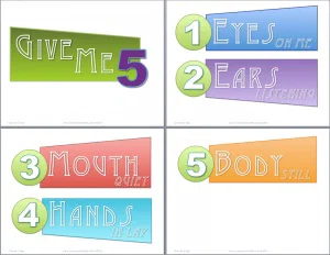 Give me 5 Printable sign