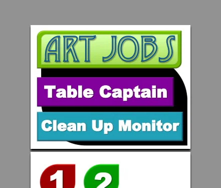 Featured: Art Jobs Sign for Classroom