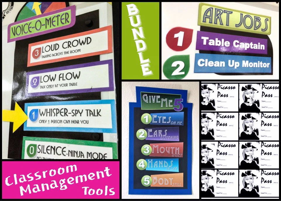 Featured: BUNDLE Art Lesson Plans, Worksheets, and Classroom Management Tools