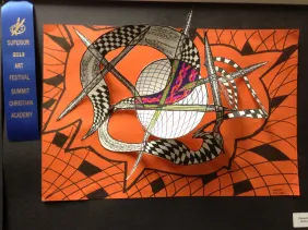 Zentangle Paper Sculpture by Cameron