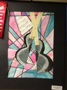 Abstract Cubism Guitar Art Lesson