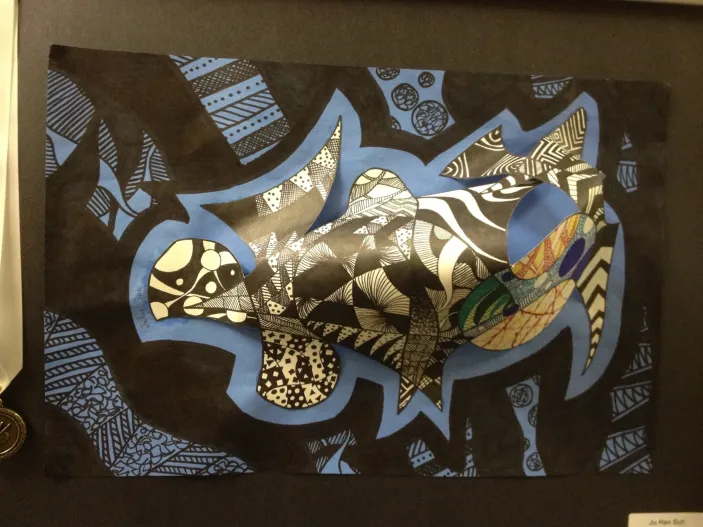 Zentangle Paper Sculpture by Ju Han