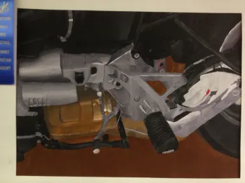 Motorcycle Observational Drawing Skills Mixed Media HS Art Lesson