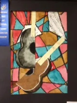 Abstract Cubism Guitar Art Lesson