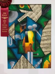 Art lesson cubism music instrument art lesson