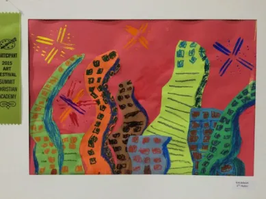 Dancing Buildings active lines art lesson for kids