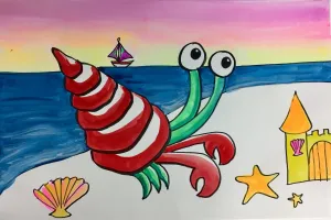 Hermit Crab and Sand Painting