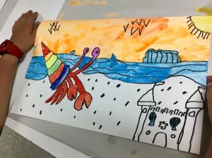 Hermit Crab and Sand Painting