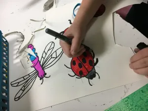 Bugs mixed media art lesson