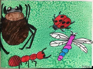 Bugs mixed media art lesson