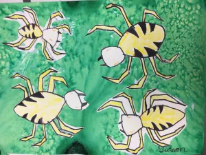 Bugs mixed media art lesson