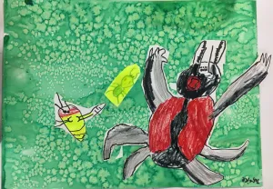 Bugs mixed media art lesson
