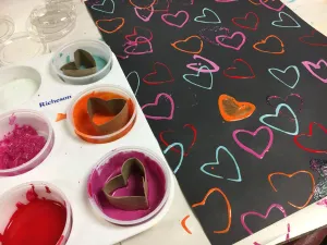 Coffee Filter Heart and Paper Towel Roll Printed Heart