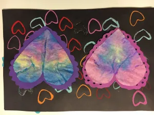 Coffee Filter Heart and Paper Towel Roll Printed Heart