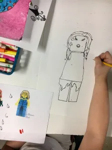 Lego mini-figure drawing