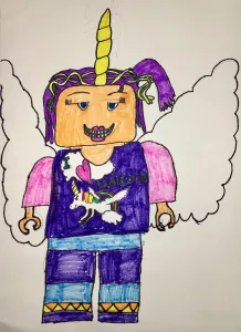 Lego mini-figure drawing