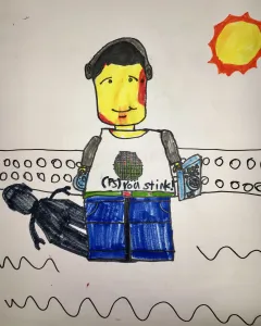 Lego mini-figure drawing