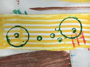 Eric Carle Painted Paper Sailboat art lesson