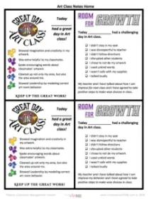 Art Classroom Management Palette System